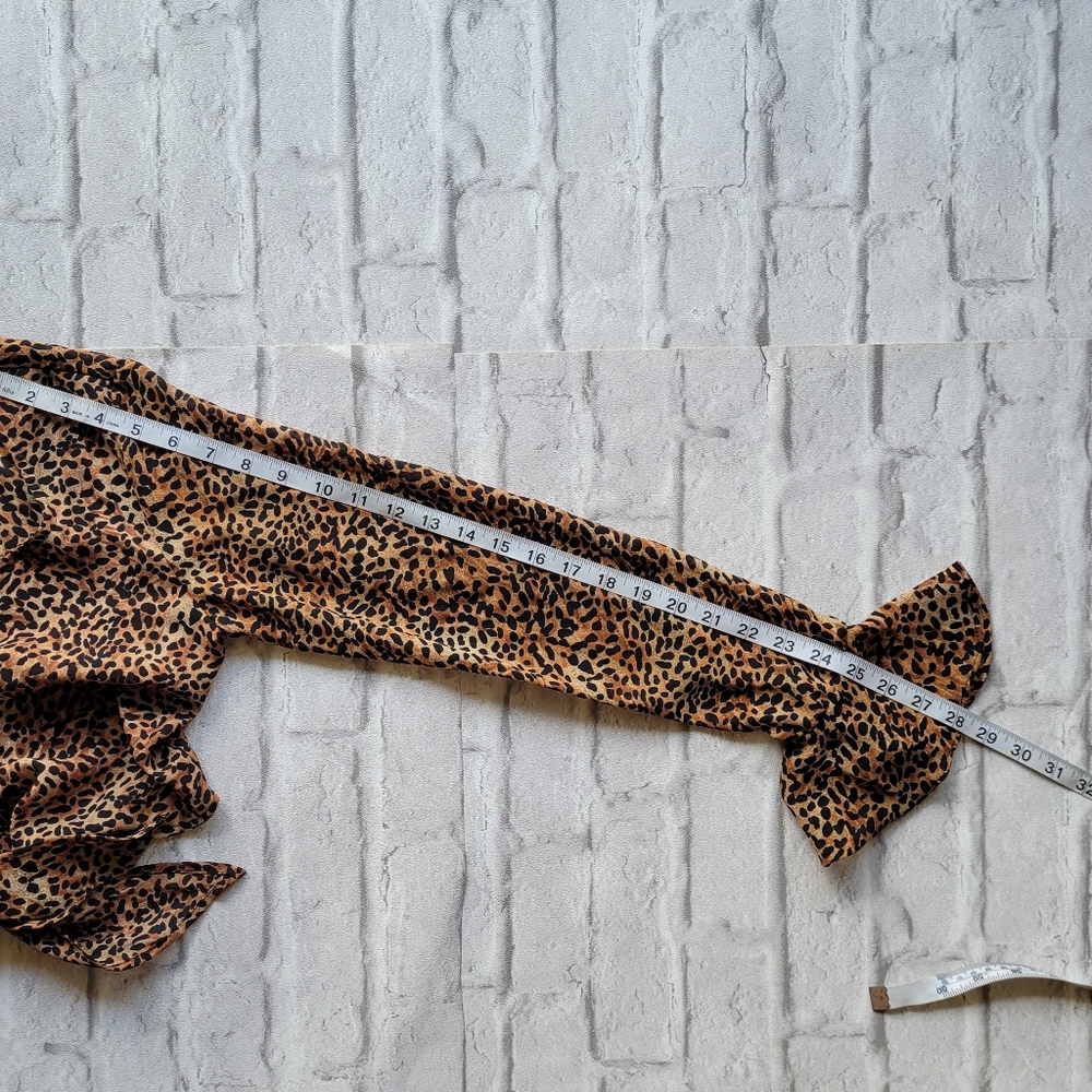 Jonathan Martin Leopard Print Crop Top With Bell … - image 6